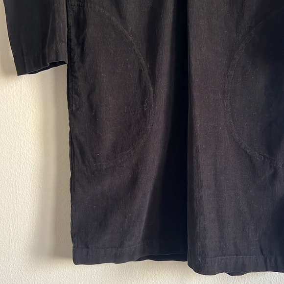 Velvet Gram & Spencer Lana Corduroy Shirt Dress Long Sleeves Mini Black - Picture 10 of 14